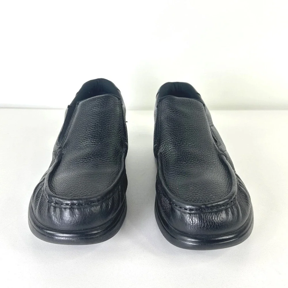 SAS‎ Side Gore Black Leather Slip-On Shoes Comfort Loafer Made USA Men's 10.5 S